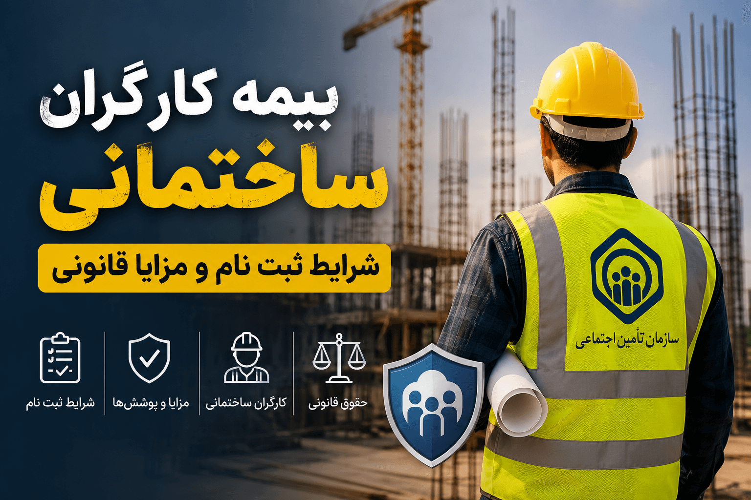 بیمه کارگران  ساختمانی. شرایط ثبت نام و مزایا قانونی